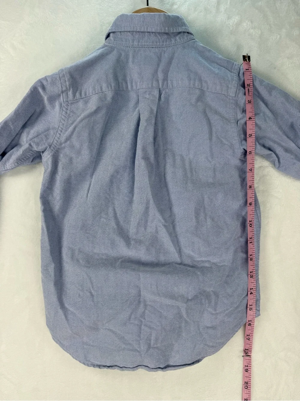 Polo Ralph Lauren Boys Blue Oxford Button Down Shirt Size 5 Pony Logo